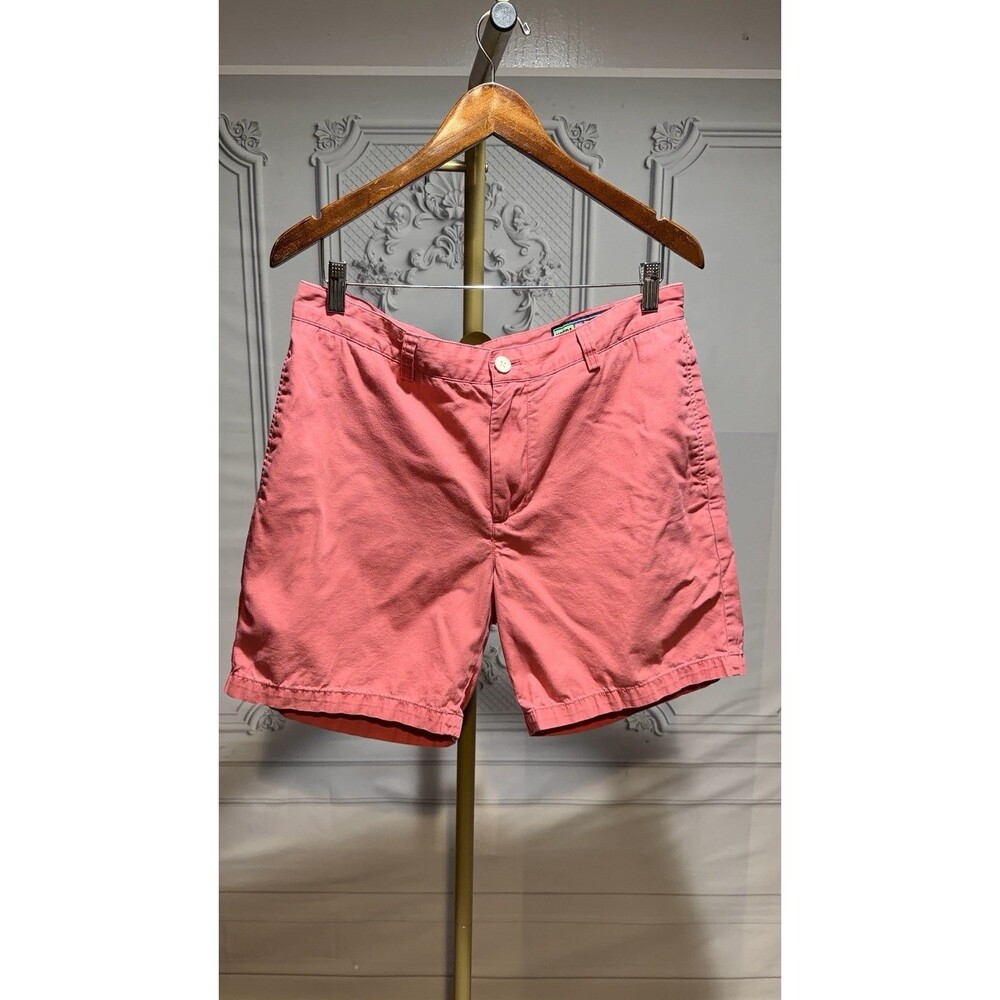 Vineyard Vines Mens Shorts Size 33 Chino Coral Pink Flat Front Pockets